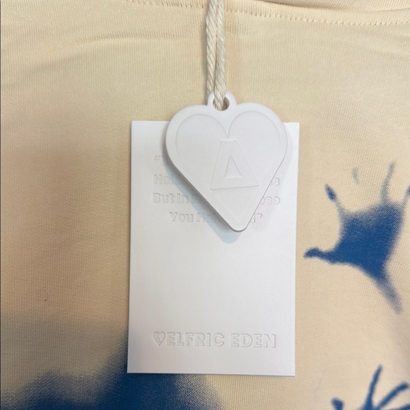 Aelfric Eden Cream Hooded Sweatshirt with Blue Graphic - Picture 2 of 10